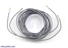 Wires with pre-crimped terminals 2-pack F-F 60" gray