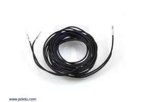 Wires with pre-crimped terminals 2-pack M-F 60" black