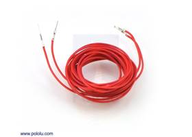 Wires with pre-crimped terminals 2-pack M-F 60" red