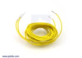 Wires with pre-crimped terminals 2-pack M-F 60" yellow