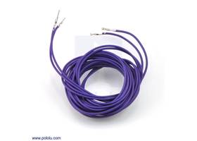 Wires with pre-crimped terminals 2-pack M-F 60" purple
