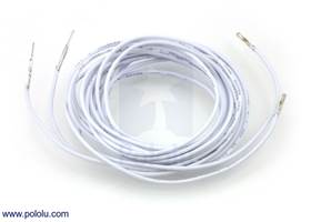 Wires with pre-crimped terminals 2-pack M-F 60" white