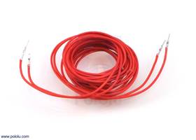 Wires with pre-crimped terminals 2-pack M-M 60" red