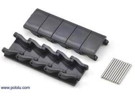 Black miniature track links with included pins