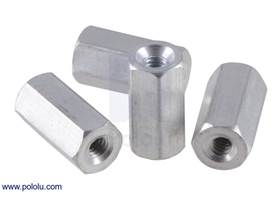 Aluminum standoff: 3/8" length, 2-56 thread, F-F (4-pack)