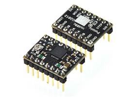 Pololu A4988 stepper motor driver carrier, Black Editions, with included header pins soldered