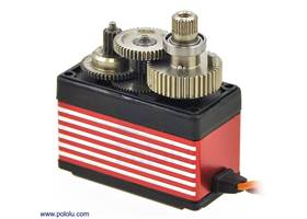 Titanium-shielded aluminum gears and ball bearings of the Power HD digital servo 1218TH