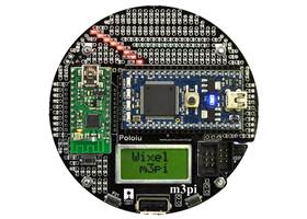 Pololu m3pi robot with mbed and Wixel modules socketed