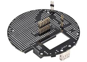 Pololu m3pi expansion kit after assembly: these pins connect the expansion PCB to the 3pi robot