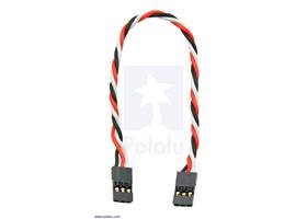 Twisted servo extension cable 6" female – female