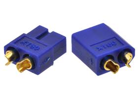 Back view of blue XT60 connectors