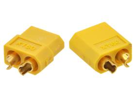 Back view of yellow XT60 connectors