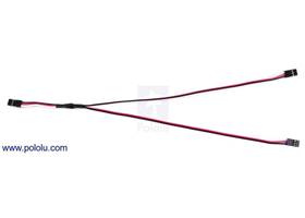Servo Y splitter cable female – 2x female, fully extended