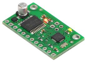 Pololu qik 2s9v1 dual serial motor controller (older version with large silver electrolytic capacitor)