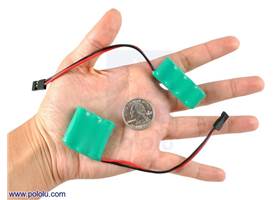 The smaller, 1/3- and 2/3-AAA NiMH battery packs are great for miniature robots