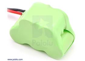 Rechargeable NiMH battery pack: 6.0 V, 150 mAh, 3+2 1/3-AAA cells