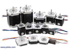 Pololu’s assortment of stepper motors