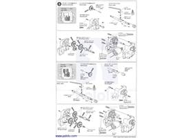Instructions for Tamiya 72008 4-speed worm gearbox page 2