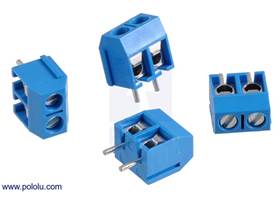 Screw terminal blocks: 2-pin, 5 mm pitch, side entry
