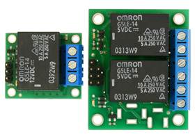 Pololu - Side-by-side comparison of the single and dual versions of the Pololu basic SPDT relay carriers