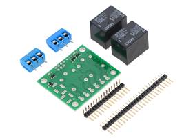 Pololu basic 2-channel SPDT relay carrier with 12 VDC relays (partial kit)