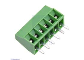 Screw Terminal Block: 6-Pin, 0.1″ Pitch, Side Entry