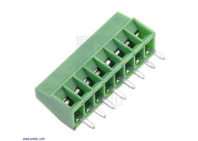Screw Terminal Block: 8-Pin, 0.1″ Pitch, Side Entry