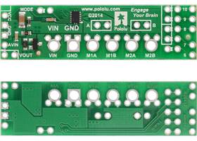 Pololu DRV8835 Dual Motor Driver Shield for Arduino, top and bottom sides