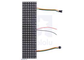 Addressable RGB 8x32-LED Flexible Panel, 5V, 10mm Grid (APA102C), top view