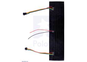 Addressable RGB 8x32-LED Flexible Panel, 5V, 10mm Grid (APA102C), bottom view