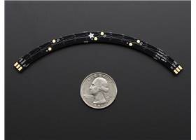 Adafruit 15-LED NeoPixel 1/4-ring, bottom view with a US quarter for size reference