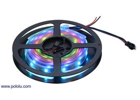 A 2-meter, 60 LED addressable RGB LED strip on the included reel