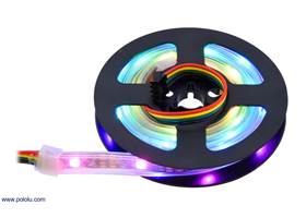 Addressable RGB 30-LED Strip, 5V, 1m (APA102C) on the included reel