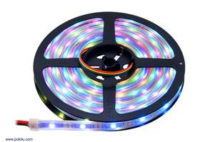 Addressable RGB 150-LED Strip, 5V, 5m (APA102C) on the included reel
