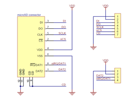Breakout Board for microSD Card schematic diagram