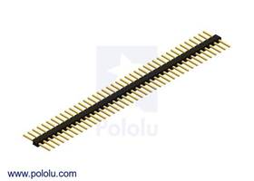 Pololu - 0.100" (2.54 mm) Breakaway Male Header: 1x40-Pin, Straight, Double-Sided