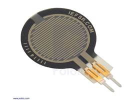 Force-sensing resistor (FSR): 0.6″-diameter circle, short tail