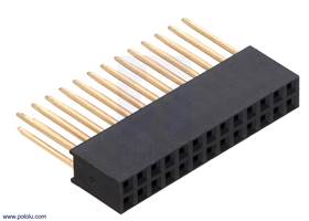 Stackable 0.100″ Female Header: 2x13-pin, Straight