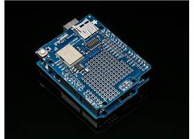 Adafruit CC3000 Wi-Fi Shield, assembled and connected to an Arduino UNO R3