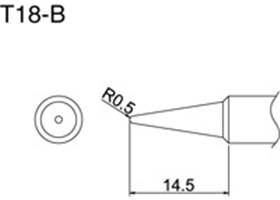Hakko T18-B Soldering Tip dimension diagram