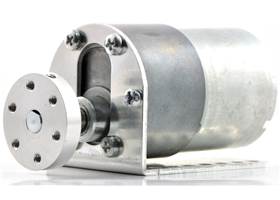 37D mm gearmotor with L-bracket and 6mm universal mounting hub