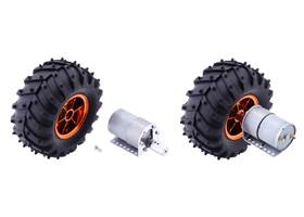 12mm Hex Wheel Adapter for 6mm Shaft connecting a Wild Thumper Wheel to a 37D mm Metal Gearmotor