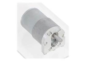 Pololu machined aluminum bracket for 37D mm metal gearmotors mounting a motor to a clear piece of acrylic