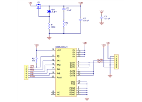 BD65496MUV single brushed DC motor driver carrier schematic diagram