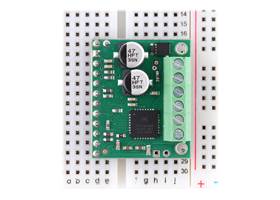 AMIS-30543 stepper motor driver carrier assembled for use with a breadboard (with IOREF=VDD) (1)