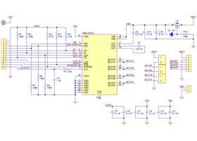 AMIS-30543 stepper motor driver carrier schematic diagram