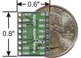 A4983/A4988 stepper motor driver carrier with dimensions