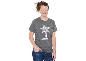 The Pololu charcoal gray circuit logo T-shirt, front