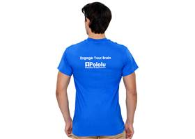The Pololu royal blue circuit logo T-shirt, back (1)