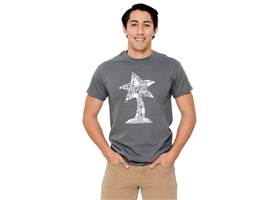 The Pololu charcoal gray circuit logo T-shirt, front (1)